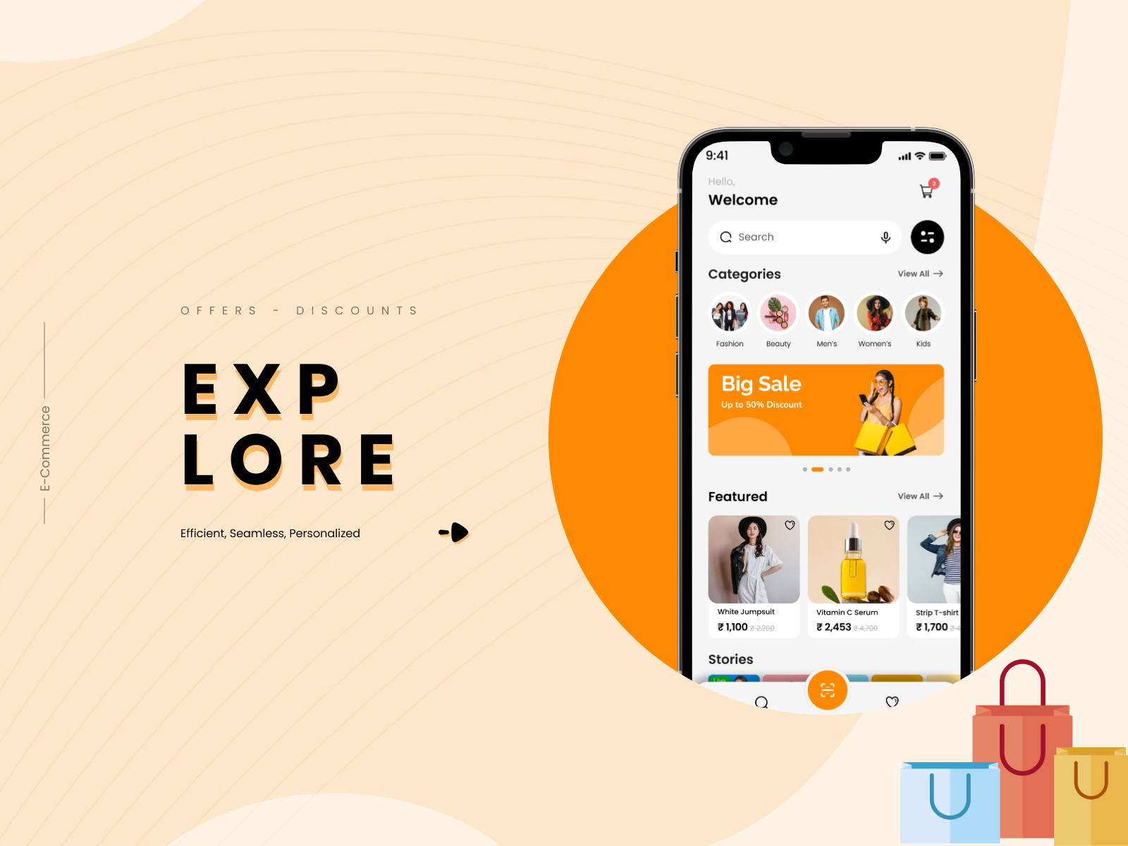 Página promocional de um e-commerce dinâmico